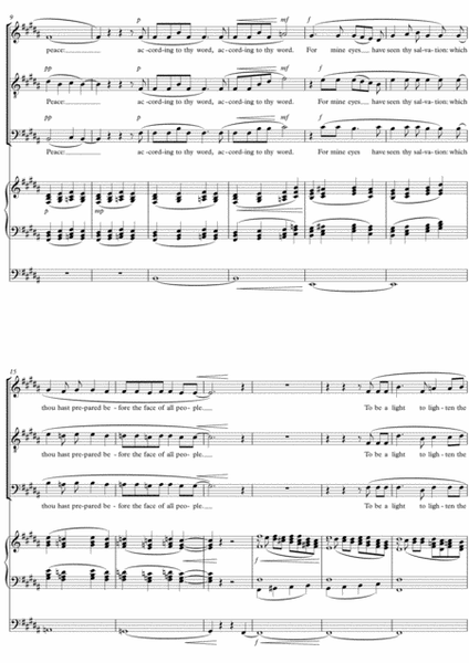Nunc Dimittis for ATB, Op. 31 image number null