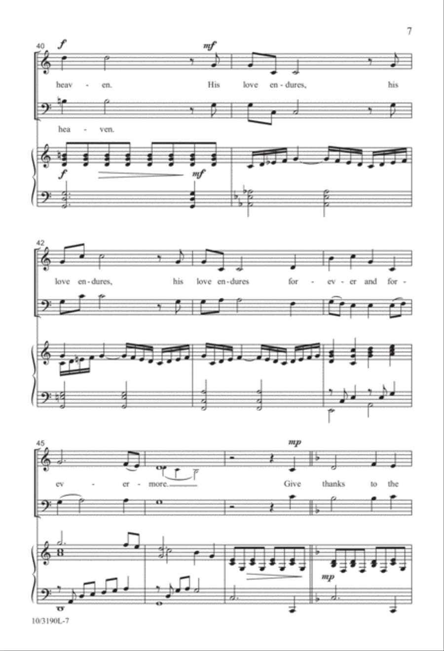 A Psalm of Thanks 2-Part scores gallery preview page 7