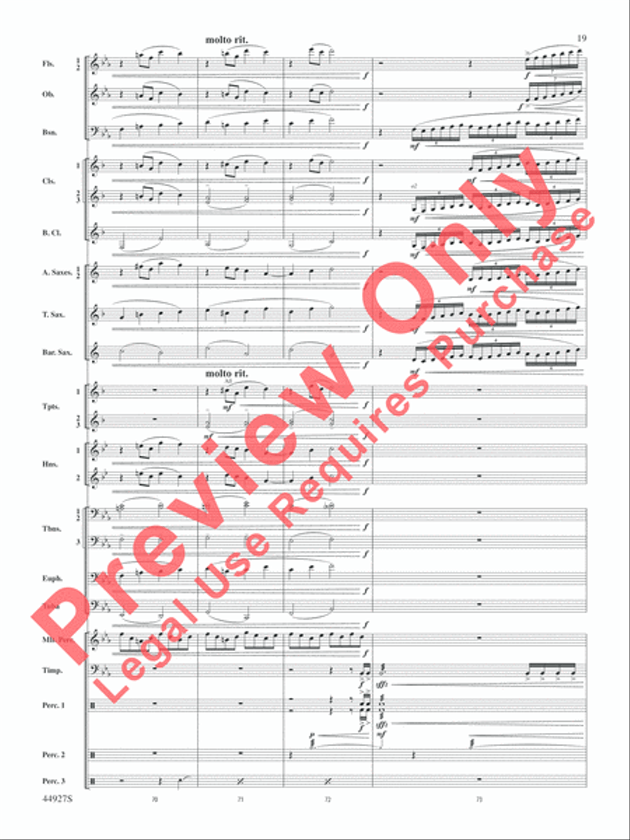 At the Movies with John Williams Concert Band scores gallery preview page 44
