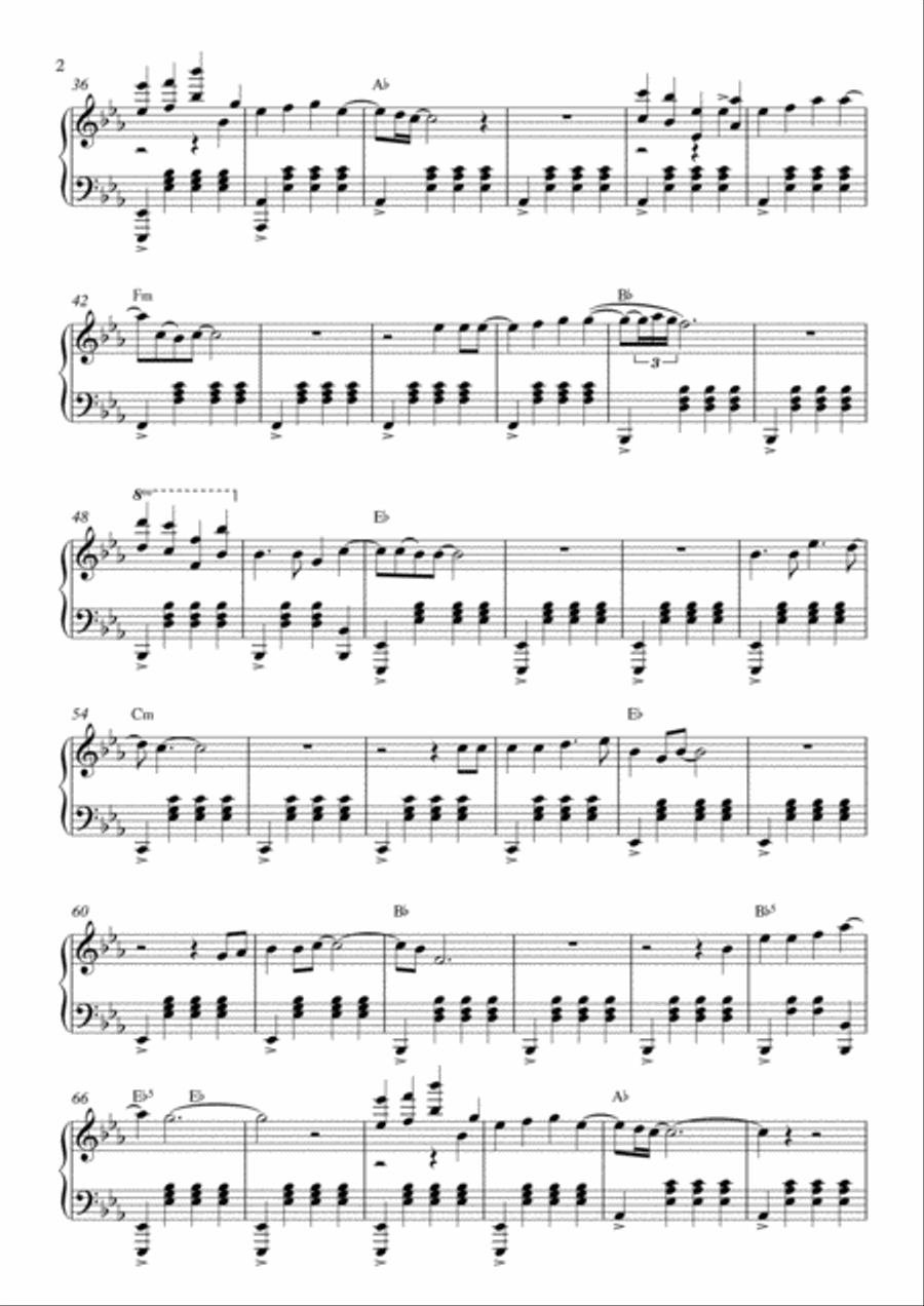 The Power Of Love Piano Solo scores gallery preview page 2