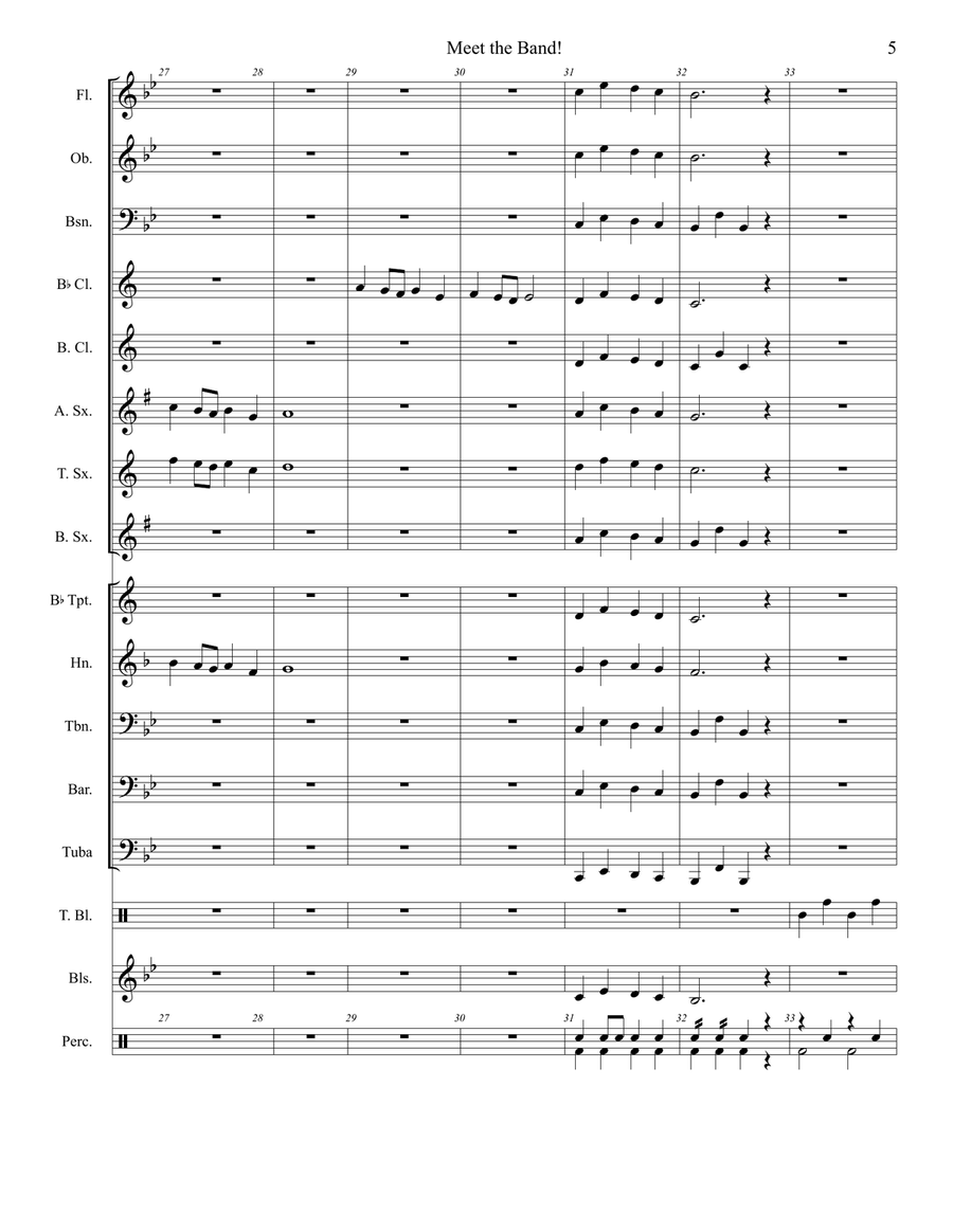 Meet the Band! Concert Band scores gallery preview page 6