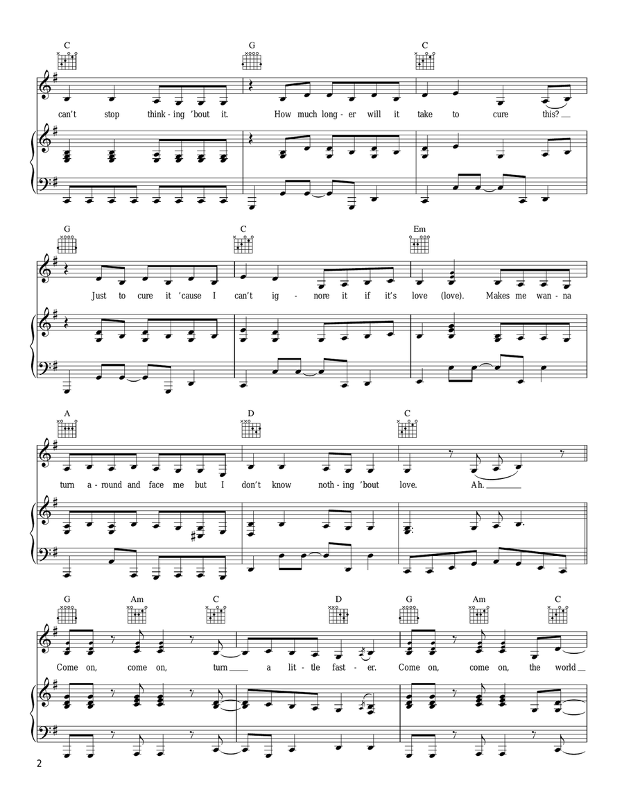 Accidentally In Love Piano, Vocal, Guitar scores gallery preview page 2