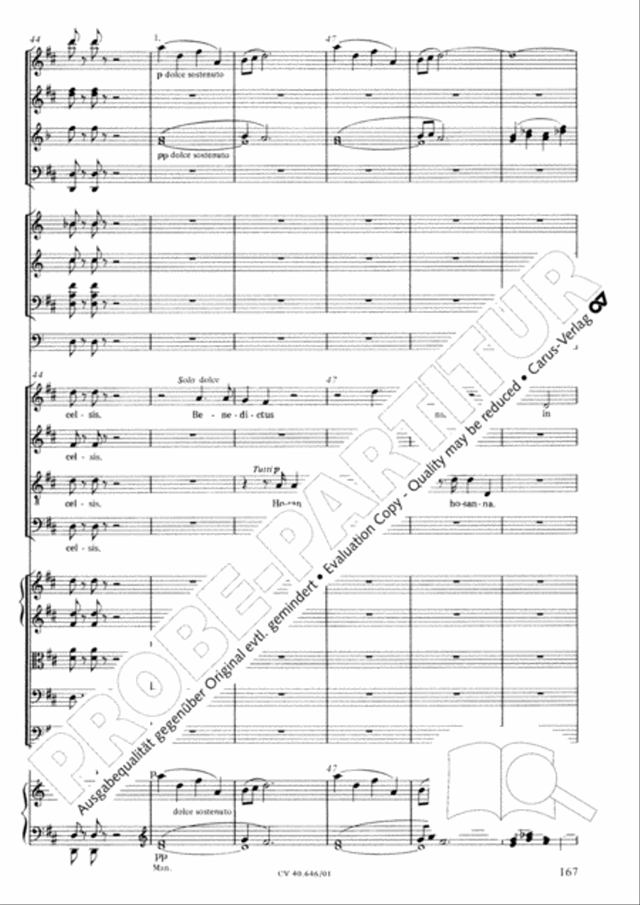 Mass in A Major (2 versions) STB scores gallery preview page 178