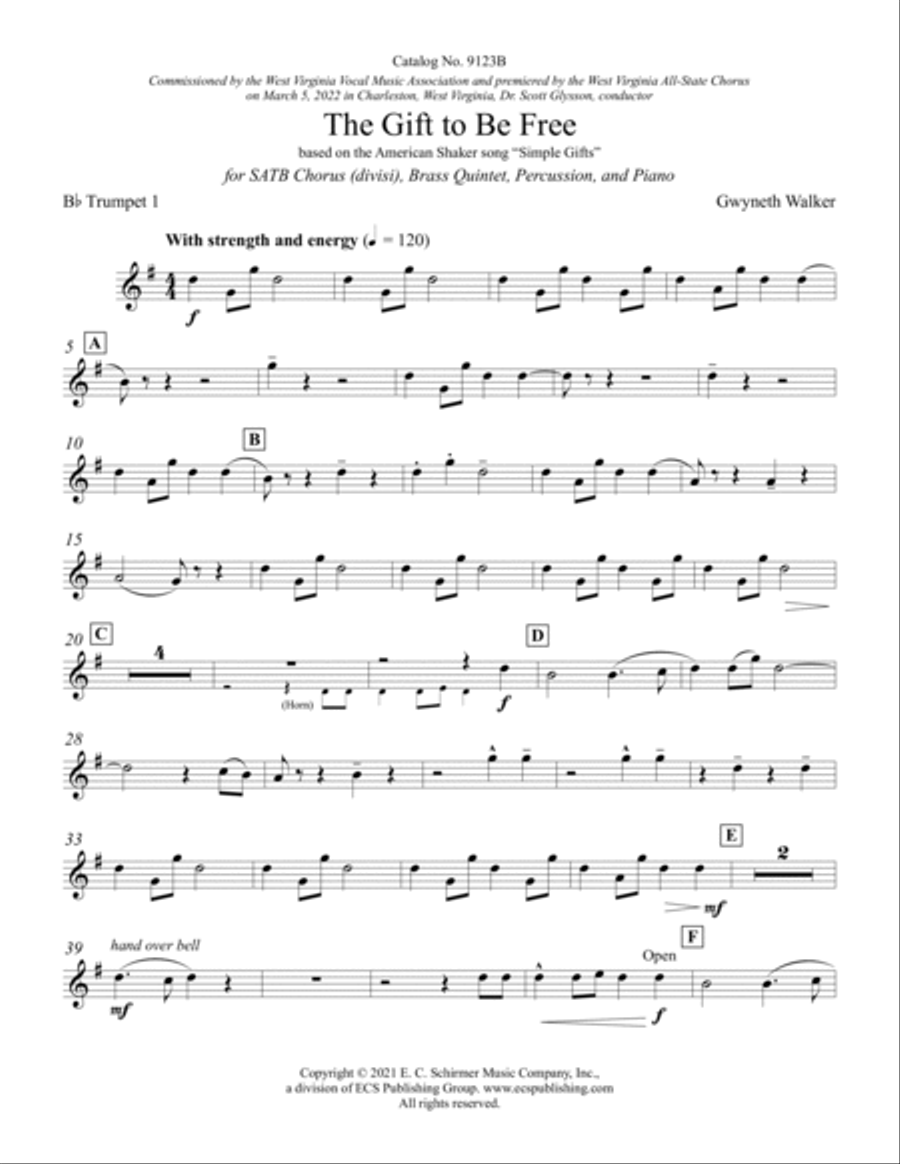 The Gift to Be Free Choir scores gallery preview page 3