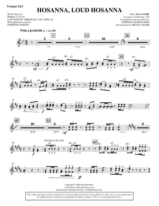 Hosanna, Loud Hosanna (from "Covenant Of Grace") - Bb Trumpet 2,3