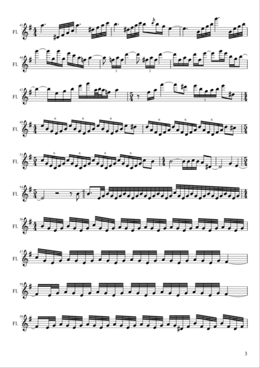 Dance for the Moon (Flamenco Flute version) Flute Solo scores gallery preview page 3