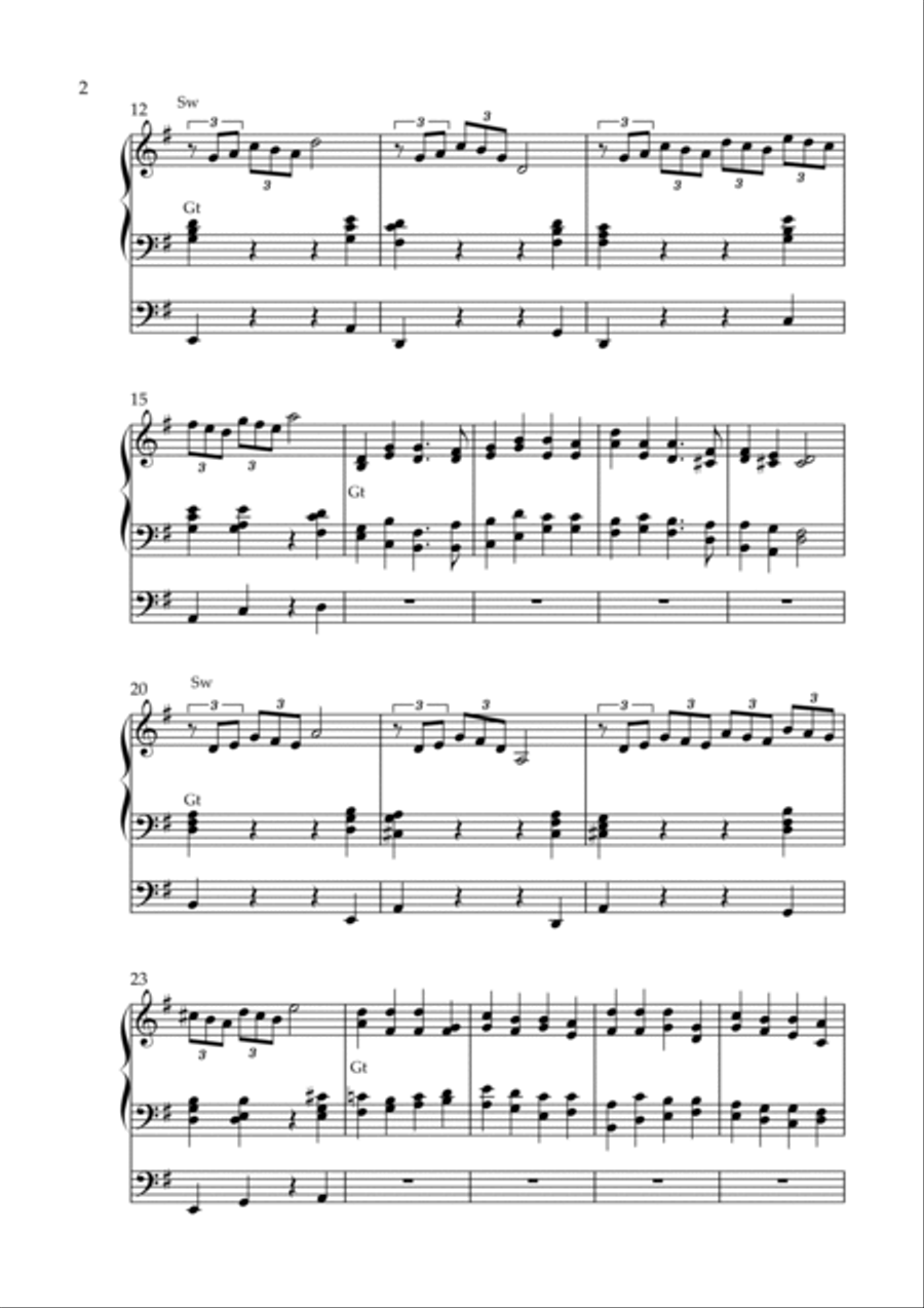 Tuba Tune on Hark! the Herald Angels Sing, Op. 9 (Organ Solo) by Ausra Motuzaite-Pinkeviciene Tuba scores gallery preview page 2