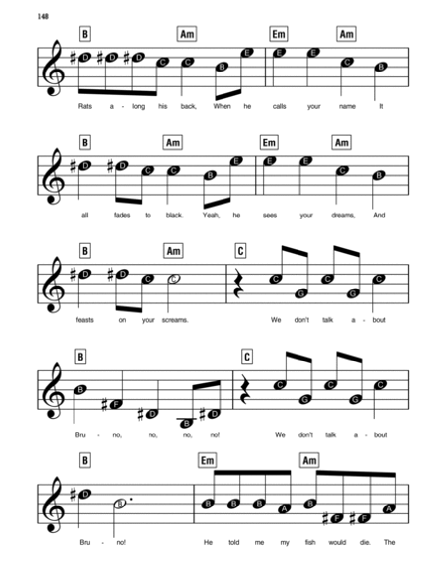We Don't Talk About Bruno (from Encanto) - E-Z Play Today Easy Piano scores gallery preview page 5