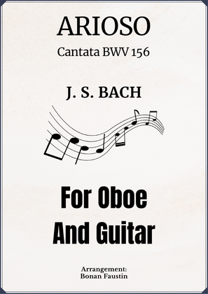 Book cover for ARIOSO (CANTATA BWV 156) FOR OBOE AND GUITAR