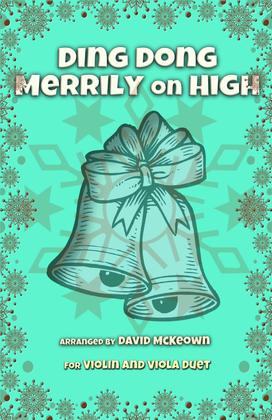 Book cover for Ding Dong Merrily on High, Jazz Style, for Violin and Viola Duet
