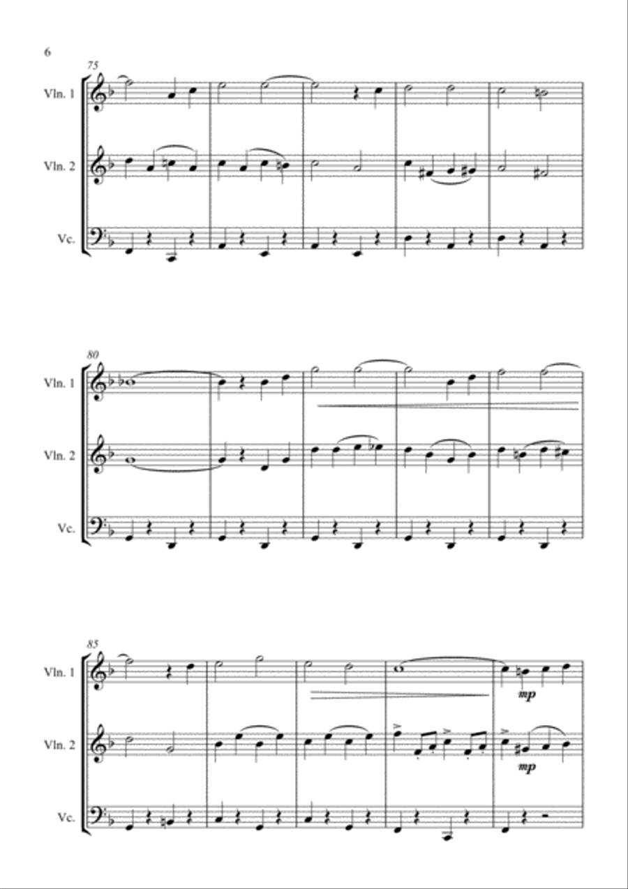 When You're Smiling (the Whole World Smiles With You) String Trio scores gallery preview page 6
