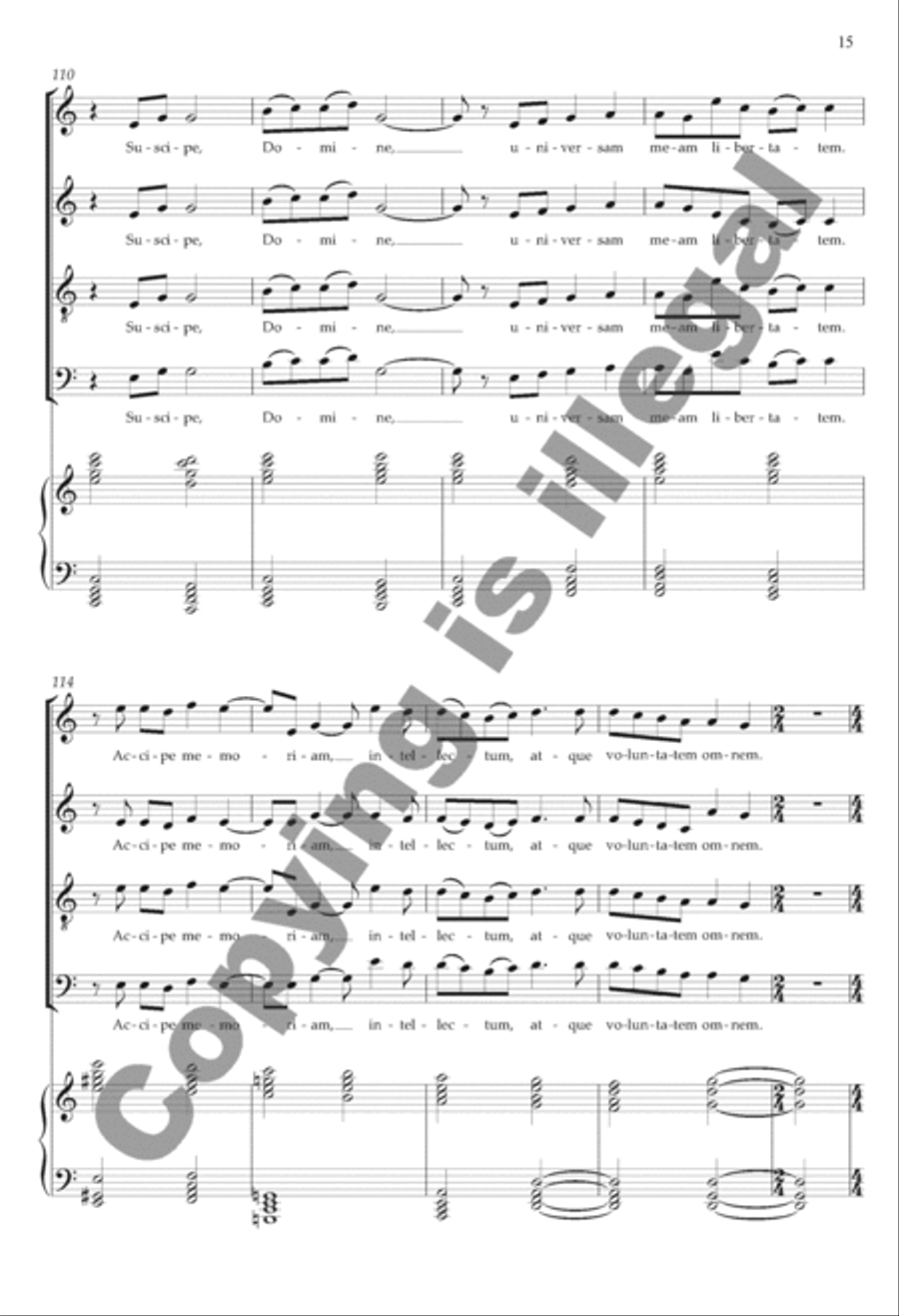 Suscipe, Domine Suscipe, Domine 4-Part scores gallery preview page 12