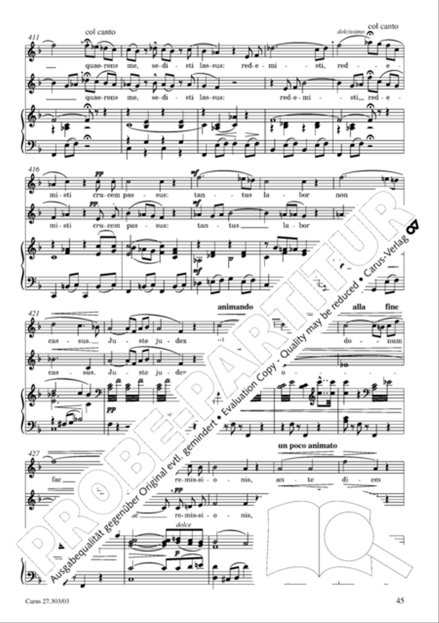 Messa da Requiem 4-Part scores gallery preview page 46