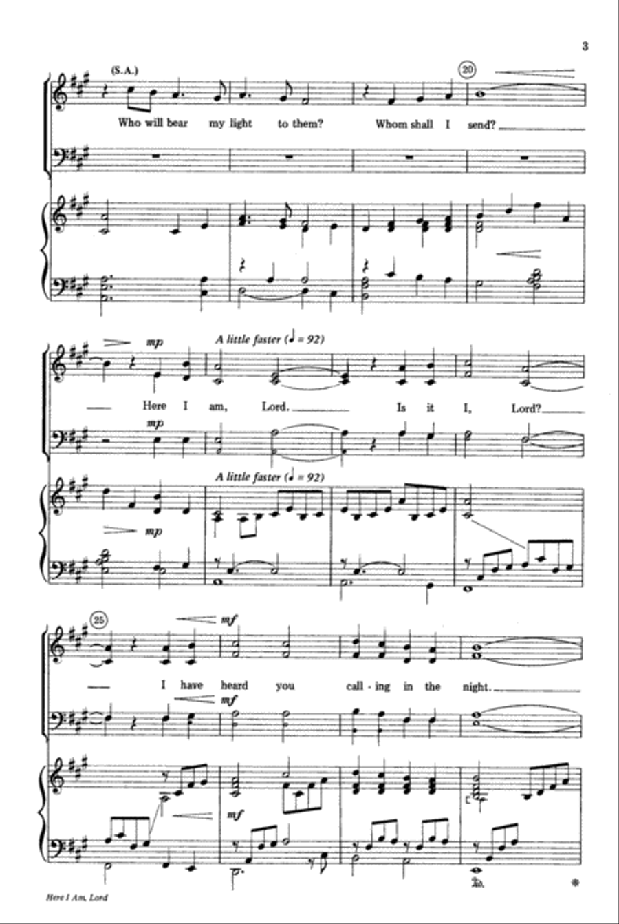 Here I Am, Lord 3-Part scores gallery preview page 4