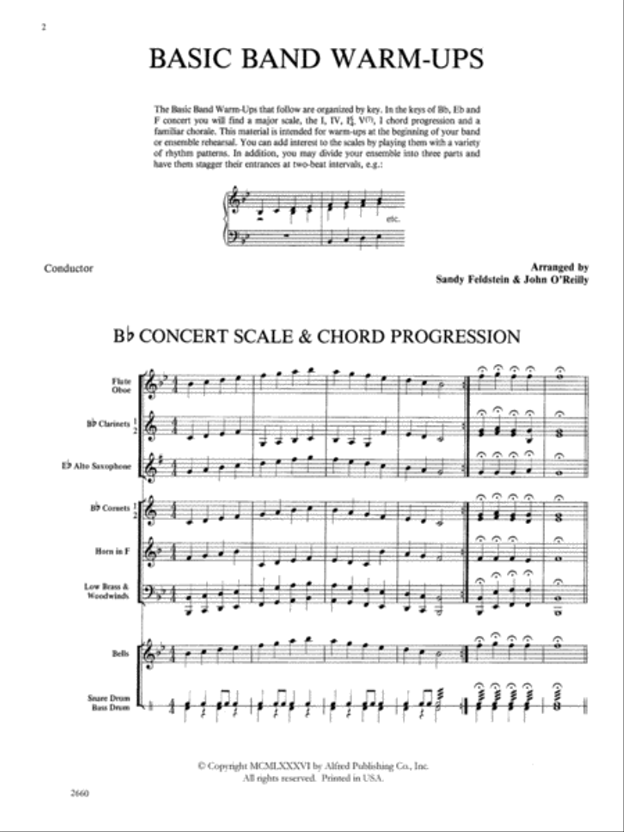 Basic Band Warm-ups: Score Concert Band scores gallery preview page 2