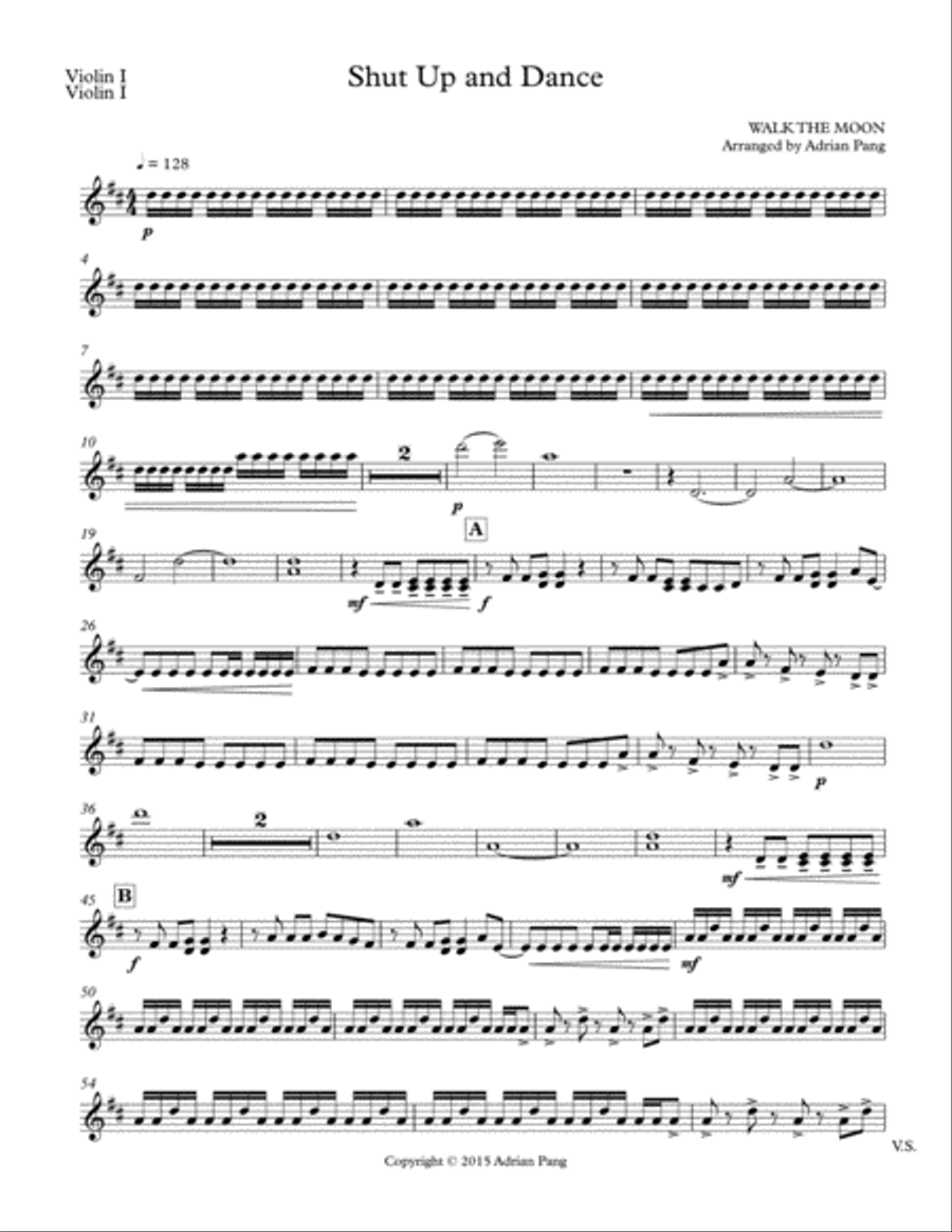Shut Up And Dance String Quartet scores gallery preview page 1