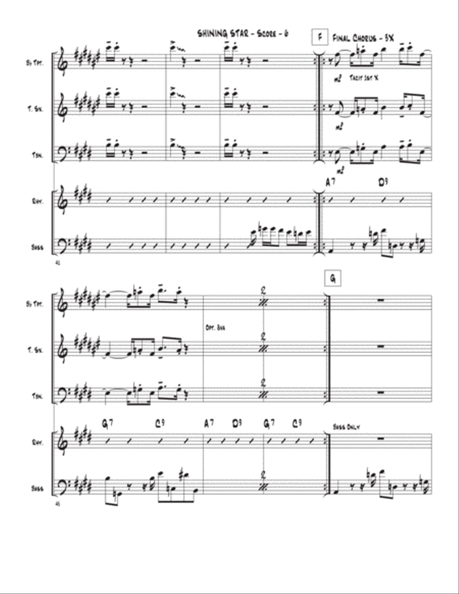 Shining Star Shining Star Tenor Saxophone scores gallery preview page 6