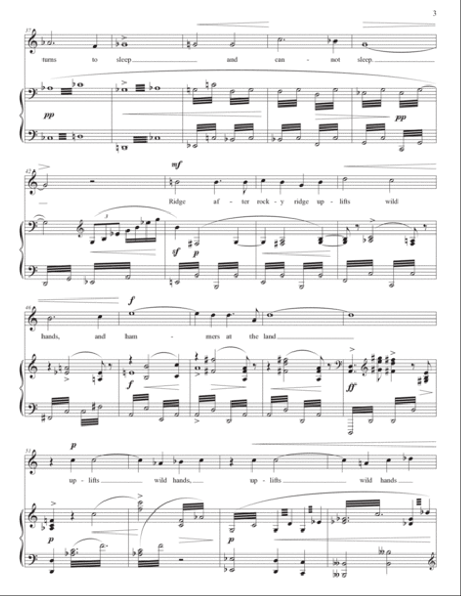 SMYTH: Before the squall (transposed to A minor) Voice scores gallery preview page 4