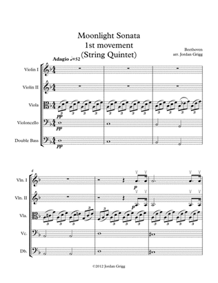 Moonlight Sonata (String Quintet-1st Movement)