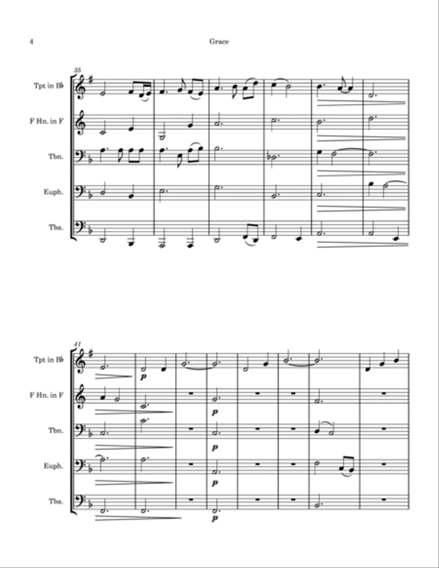 Grace Brass Ensemble scores gallery preview page 4