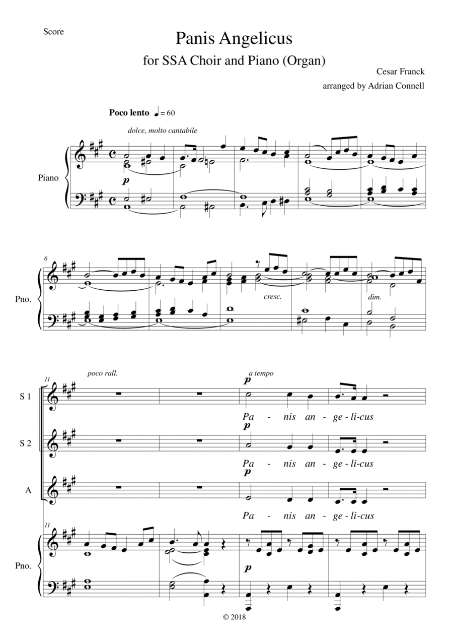Panis Angelicus SSA scores gallery preview page 1