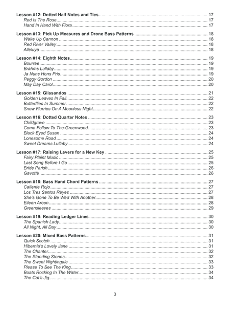 First Lessons Folk Harp Pedal Harp scores gallery preview page 4