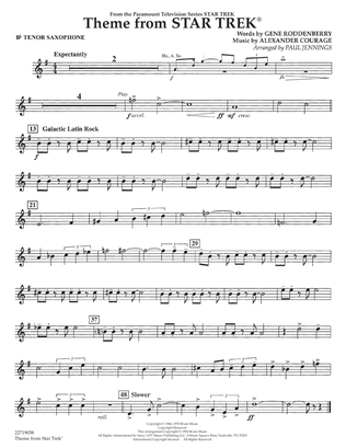 Theme from Star Trek (TV Series) - Bb Tenor Saxophone