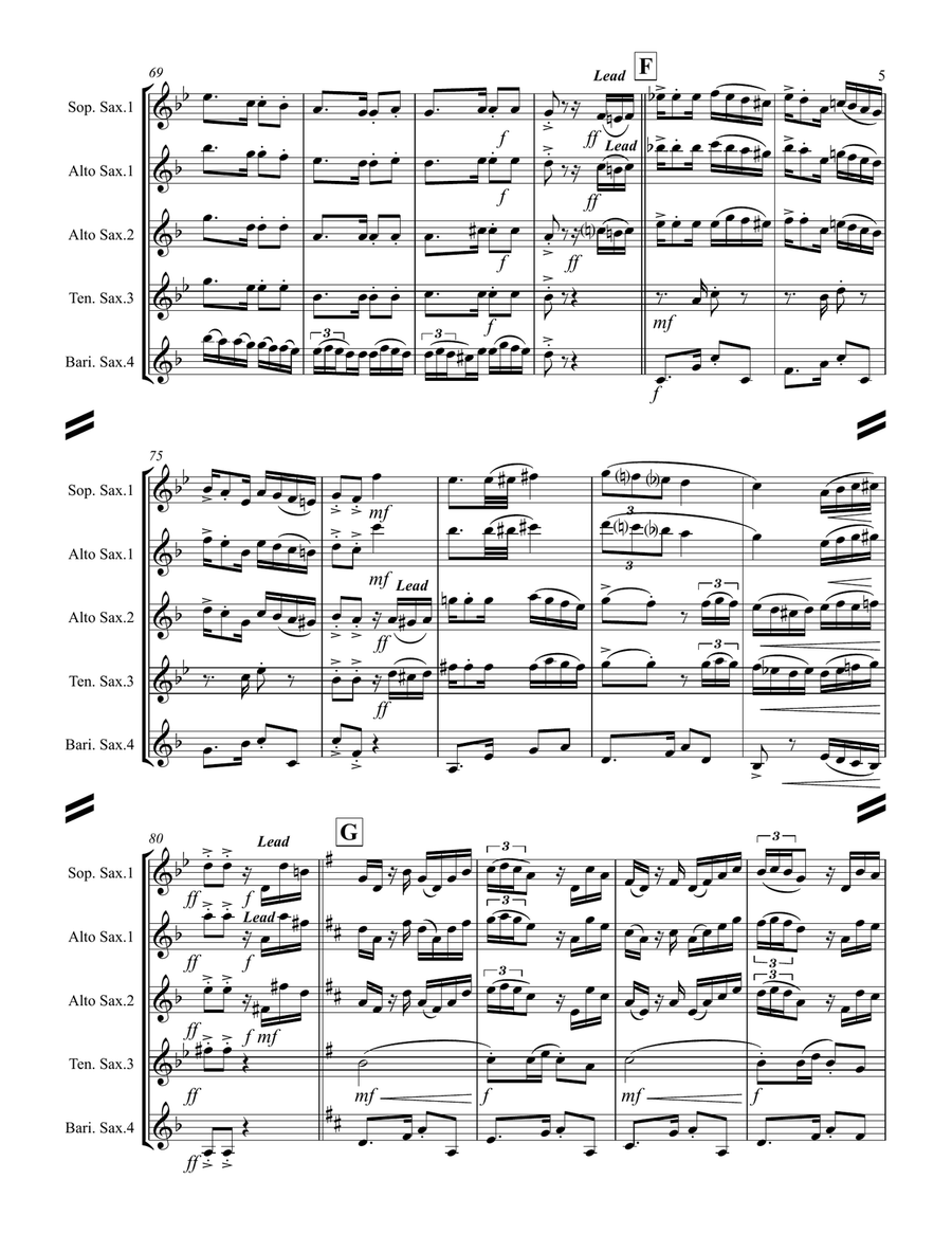 El Choclo (Tango) (for Saxophone Quartet SATB or AATB) Saxophone Quartet scores gallery preview page 6