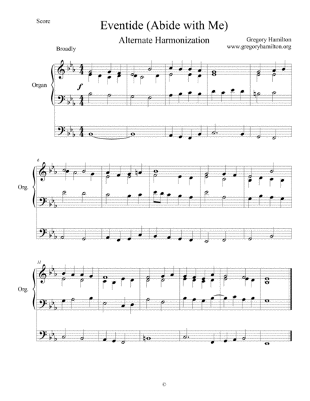 Abide with Me - Eventide Alternate Harmonization for Organ image number null