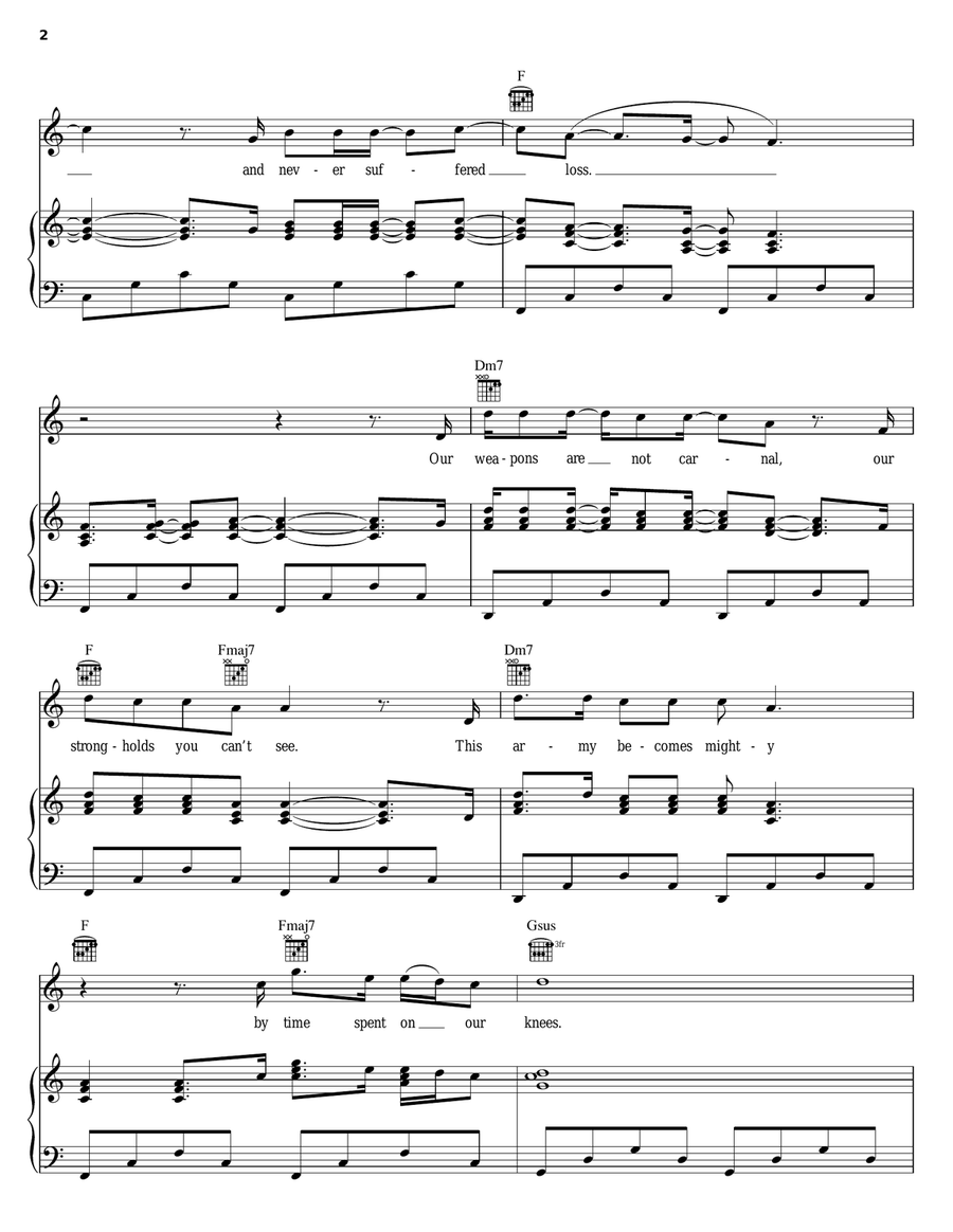 A Soldier On His Knees Piano, Vocal, Guitar scores gallery preview page 2