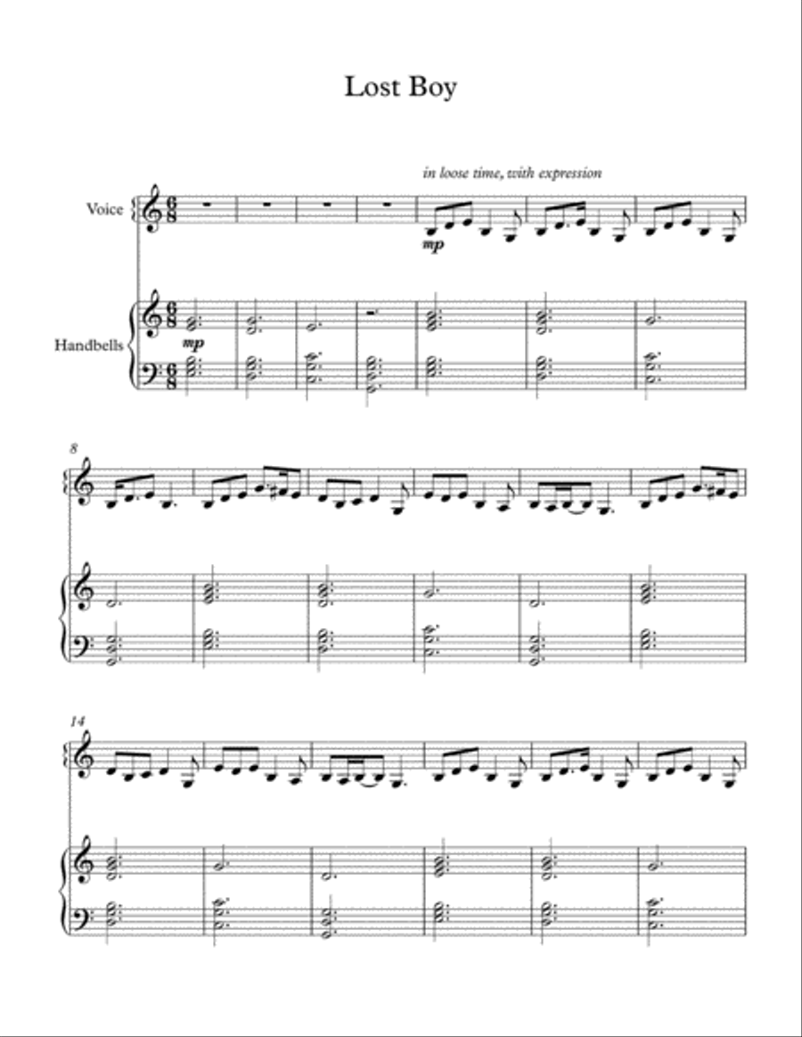 Lost Boy 4-Part scores gallery preview page 1