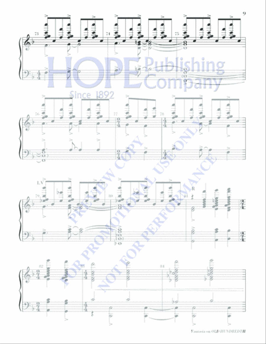 Fantasia On Old Hundredth 5-Octaves scores gallery preview page 9