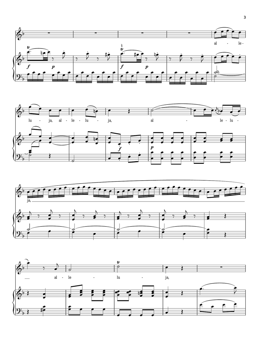 Alleluia Piano, Vocal scores gallery preview page 3