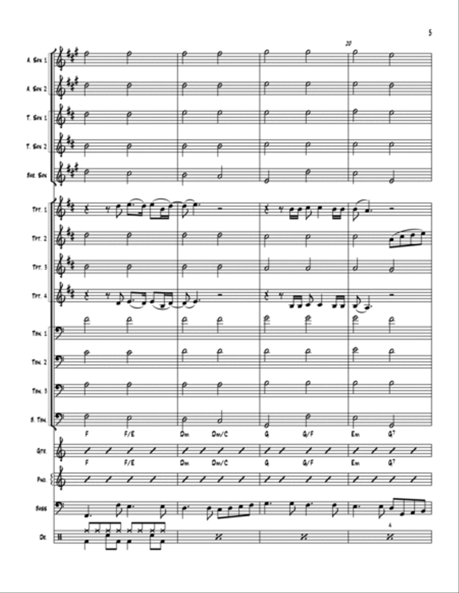 A Whiter Shade Of Pale Jazz Ensemble scores gallery preview page 5