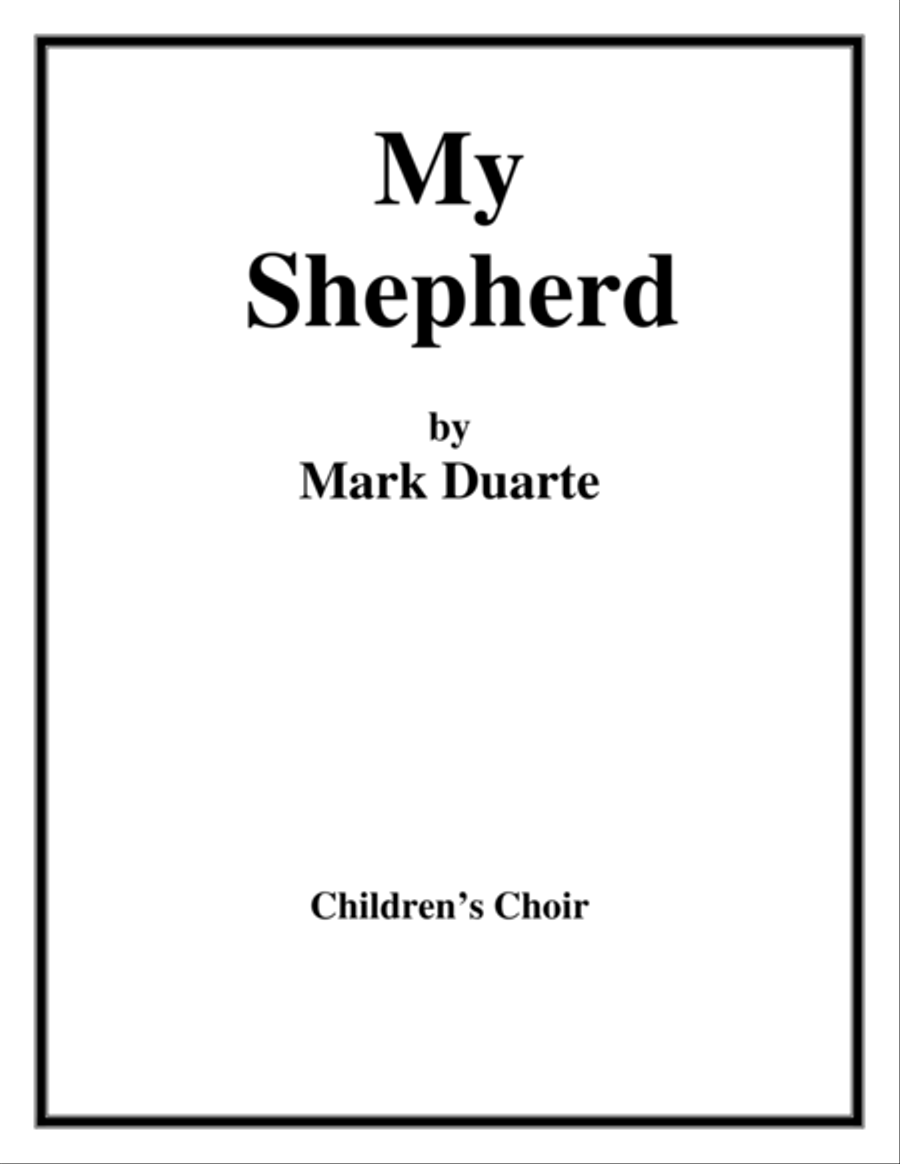 MY SHEPHERD Choir scores gallery preview page 1