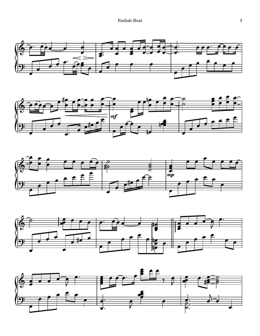 Foolish Beat Piano Solo scores gallery preview page 4