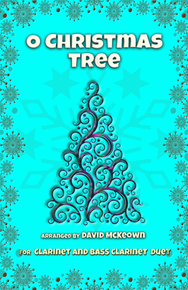 Book cover for O Christmas Tree, (O Tannenbaum), Jazz style, for Clarinet and Bass Clarinet Duet