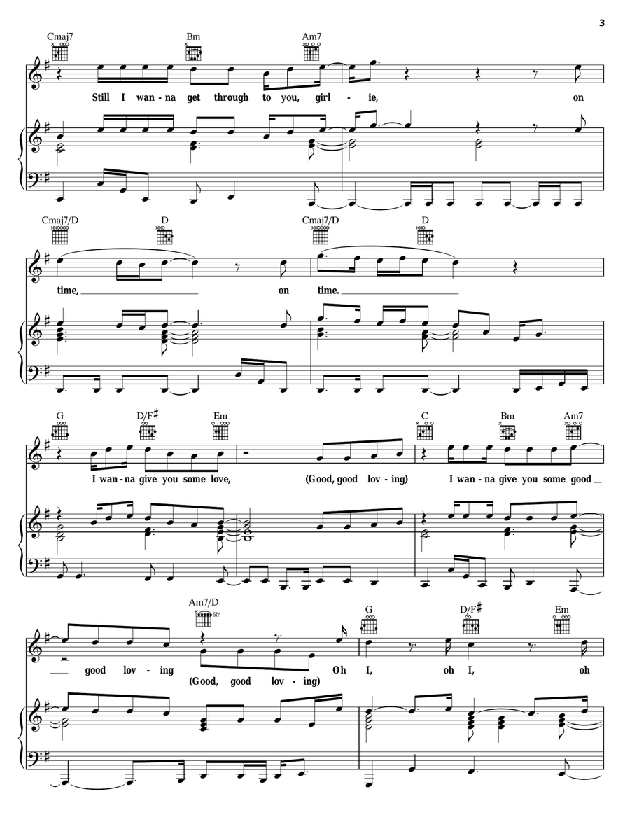 Turn Your Lights Down Low Piano, Vocal, Guitar scores gallery preview page 3