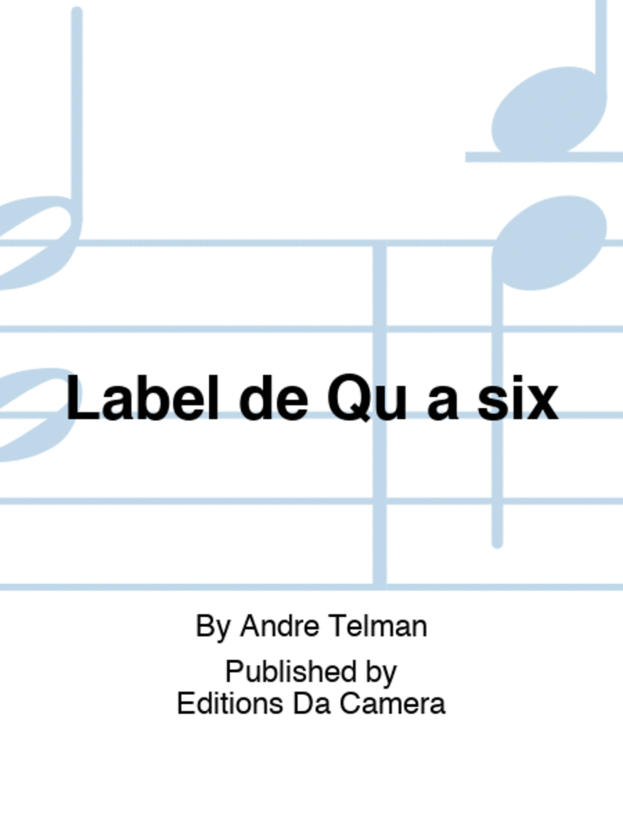 Label de Qu à six Trumpet scores gallery preview page 1