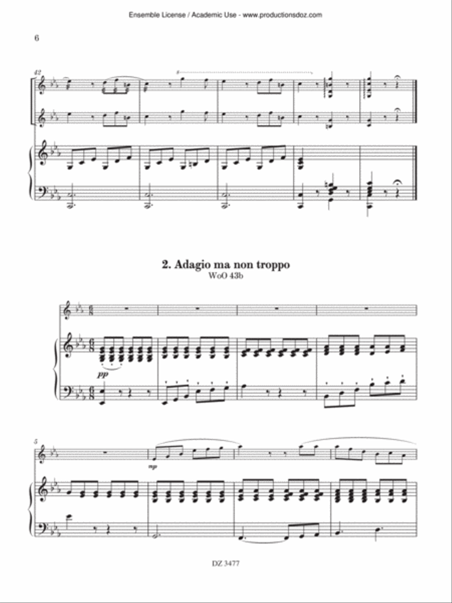 5 Stücke für Mandoline und Klavier Piano Accompaniment scores gallery preview page 6