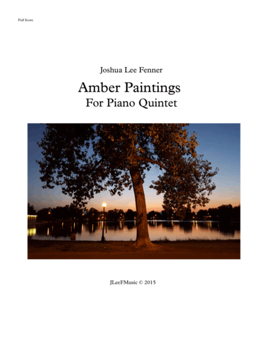 Amber Paintings for Piano Quintet Piano Quintet scores gallery preview page 1