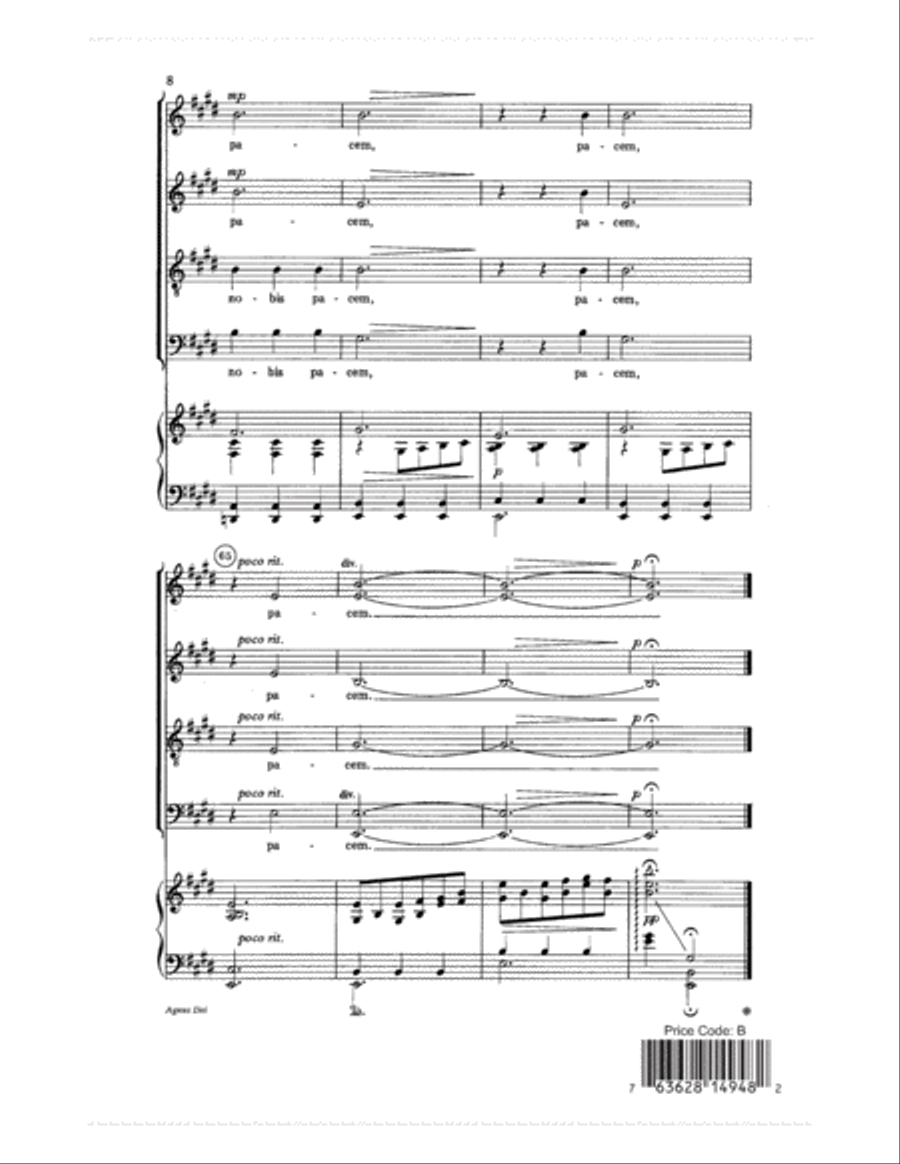 Agnus Dei 4-Part scores gallery preview page 8