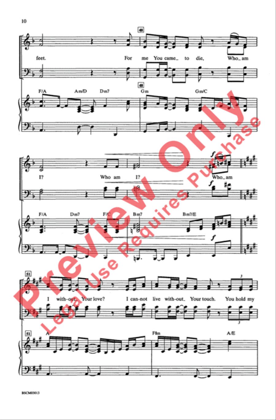 Who Am I - SATB 4-Part scores gallery preview page 10