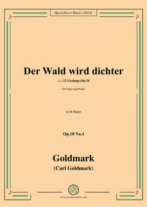 C. Goldmark-Der Wald wird dichter,Op.18 No.4,in B Major