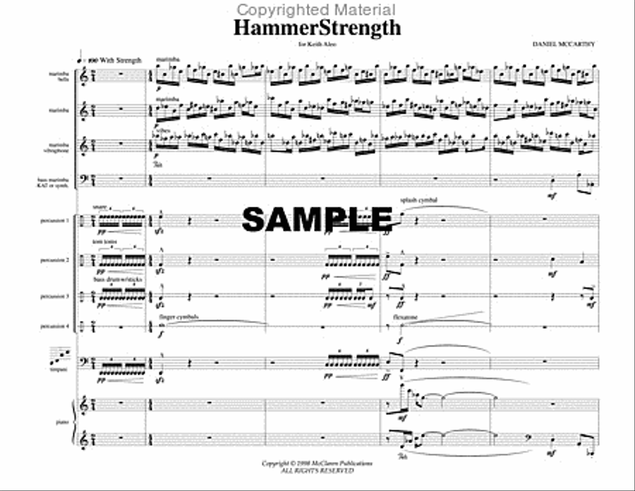 HammerStrength (score only) Percussion Ensemble scores gallery preview page 2