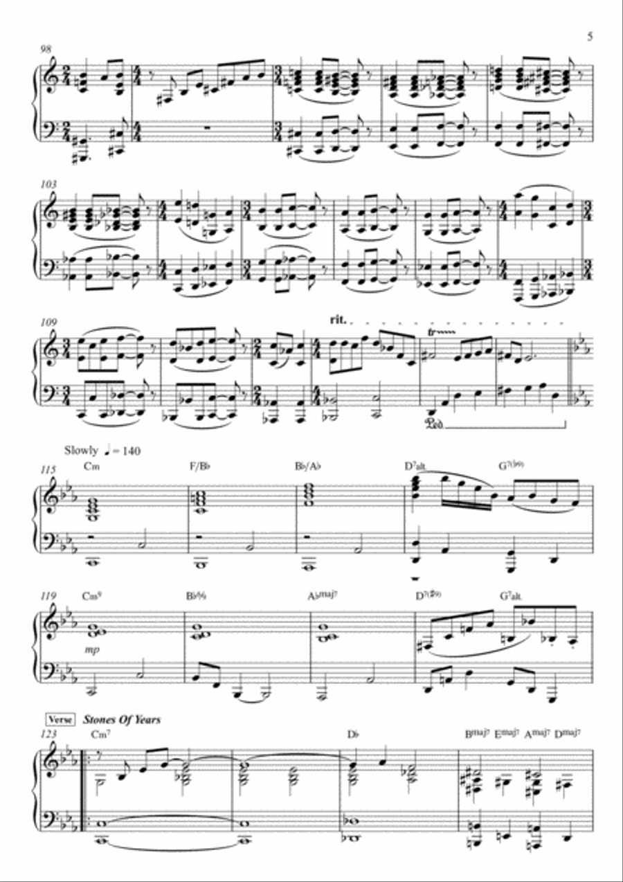 Tarkus Piano Solo scores gallery preview page 5