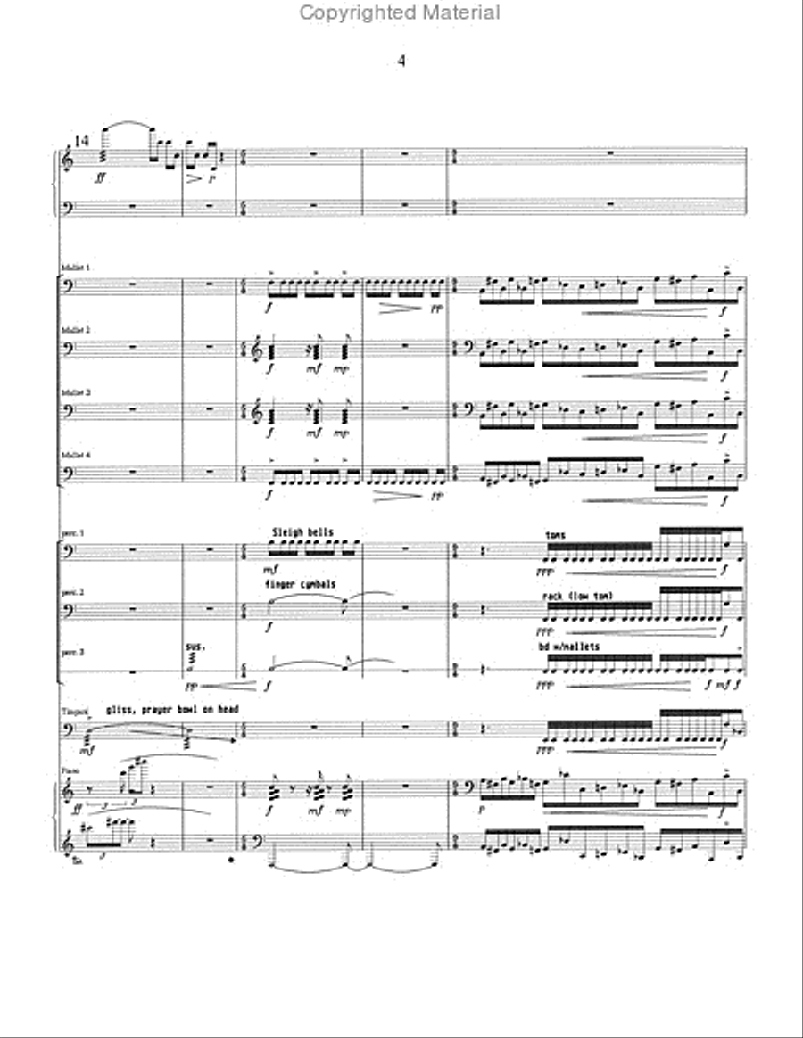 Song of Middle Earth Percussion Ensemble scores gallery preview page 5