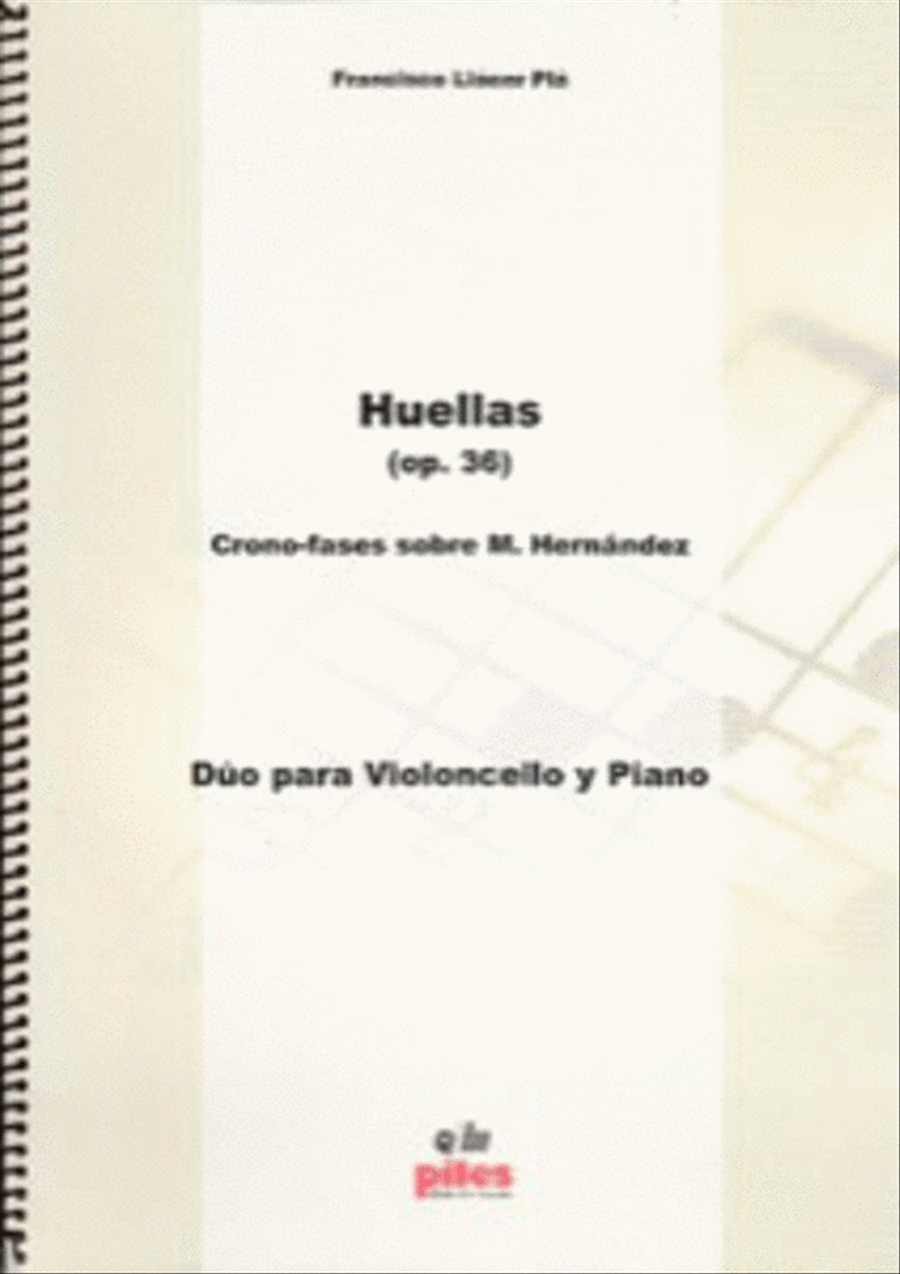 Huellas Op. 36. Crono-frase sobre M. Hernandez Piano scores gallery preview page 1