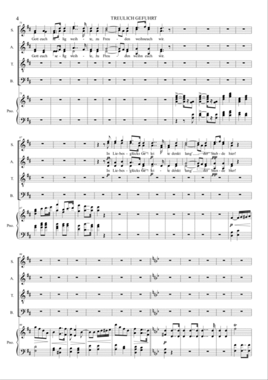 Wagner. TREULICH GEFUHRT (Bridal Chorus from 