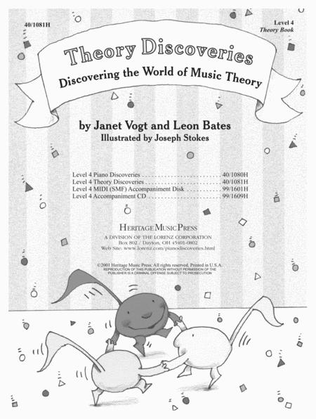 Book cover for Piano Discoveries Theory Book 4